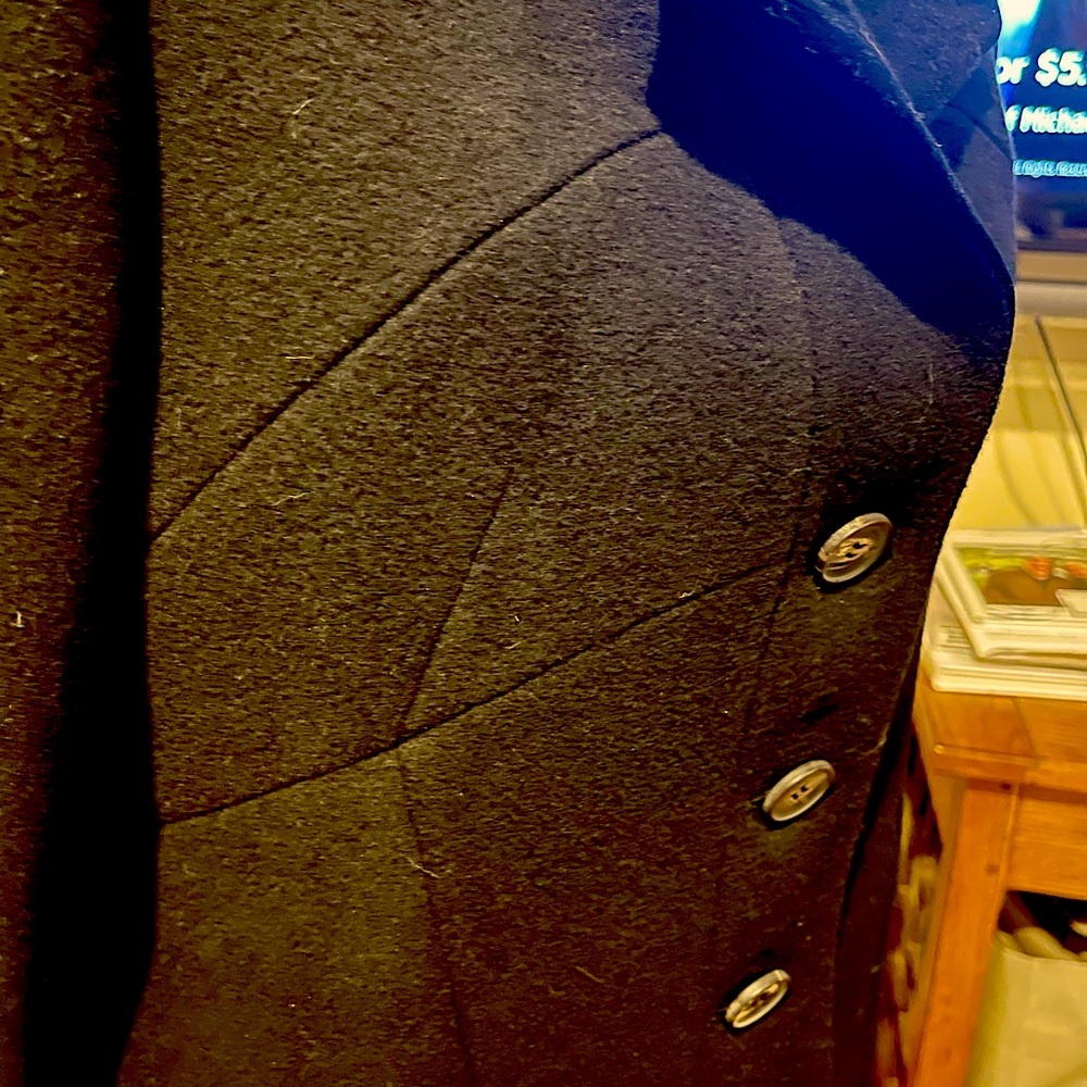 -♥️Alexander McQueen black wool coat, brand new with tags size 48/12 - Picture 11 of 16